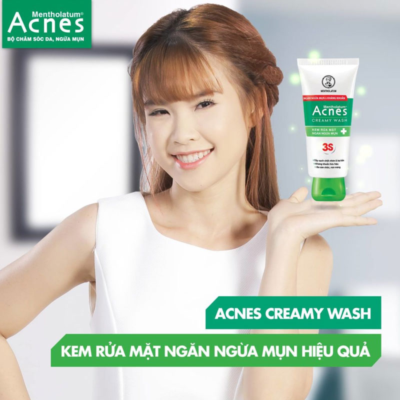 Kem rửa mặt trị mụn Acnes Creamy Wash 100g
