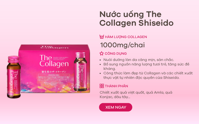 Nước uống Collagen Shiseido Ex (Hộp 10 chai x 50ml)