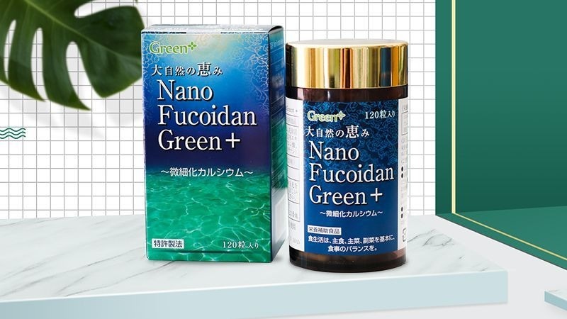 Viên uống hỗ trợ điều trị ung thư Nano Fucoidan Green+ 120 viên.