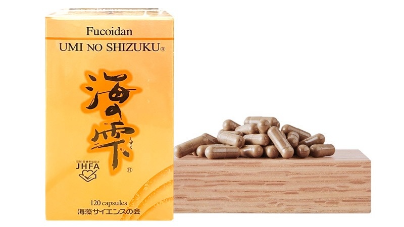 Viên uống hỗ trợ điều trị ung thư Fucoidan Umi No Shizuku 120 viên.