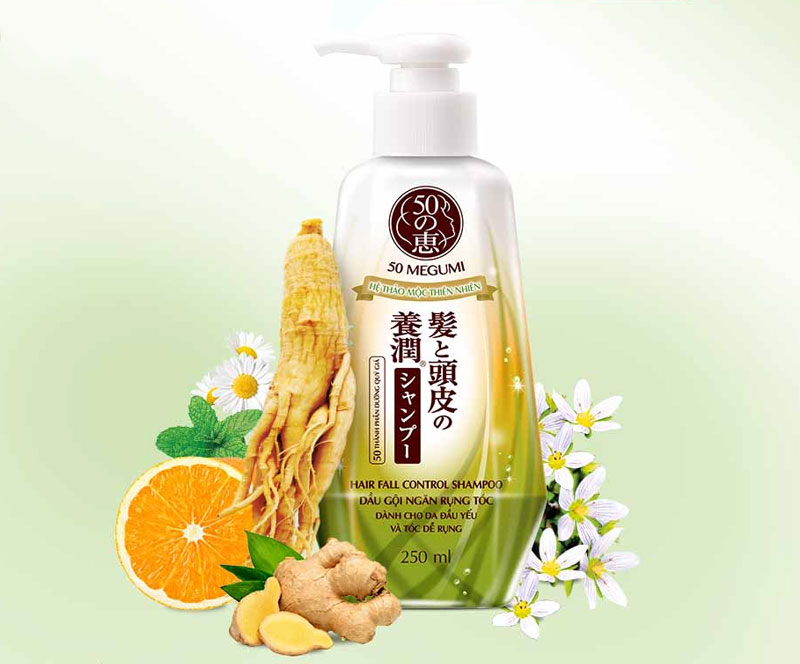 Dầu gội ngăn ngừa rụng tóc 50 Megumi Hair Fall Control Shampoo 400ml