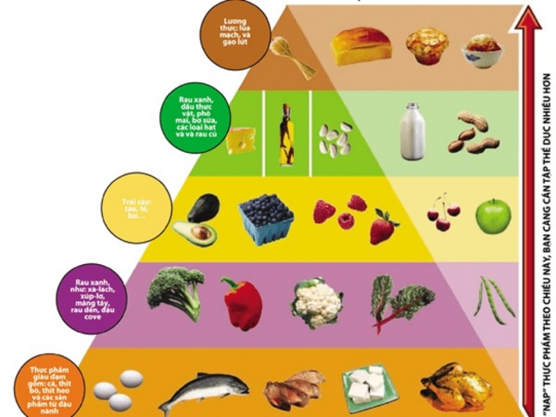 Tháp thực phẩm cần bổ sung trong chế độ ăn low carb