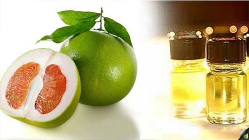 vỏ bưởi và dầu dừa