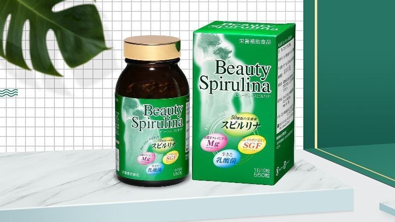 Tảo xoắn Japan Algae Beauty Spirulina 550 viên