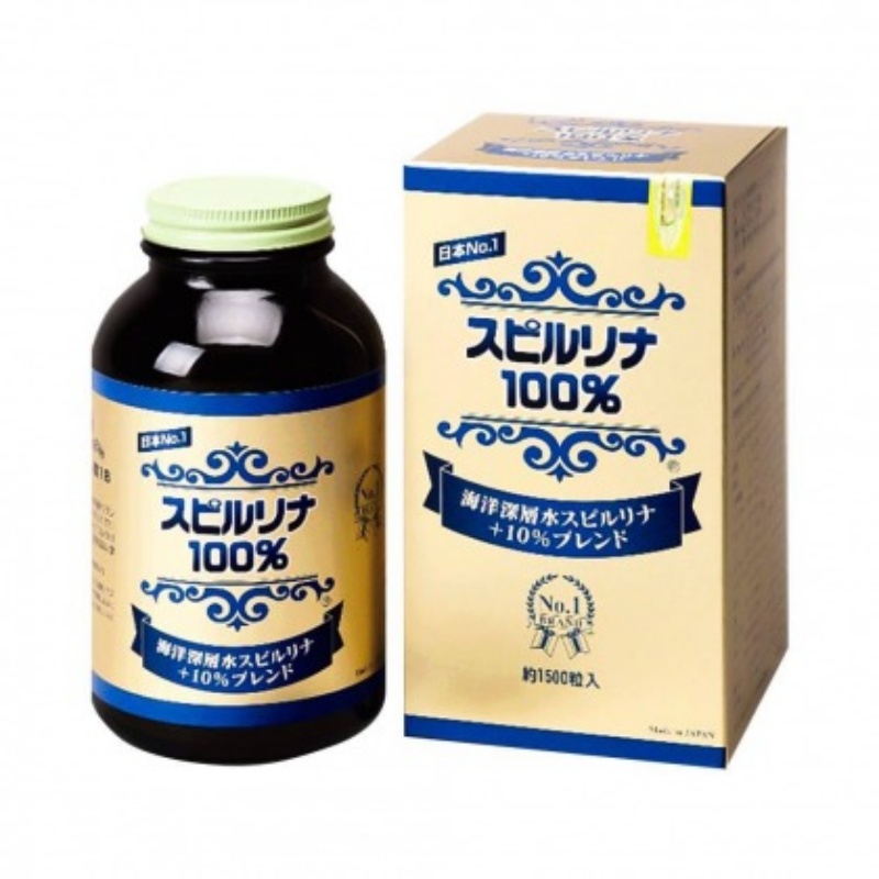 Tảo Spirulina Japan Algae + 10% Deep Sea No.1 loại 1500 viên