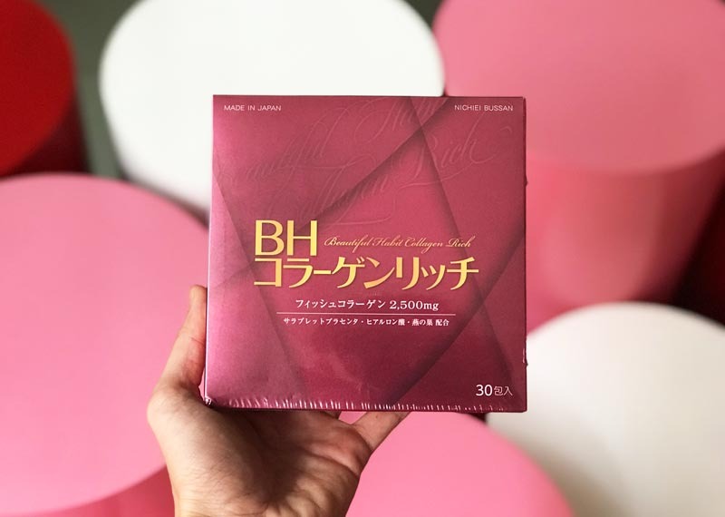 Bột uống Collagen Nichiei Bussan Beautiful Habit Rich 30 gói (Nội địa Nhật Bản)