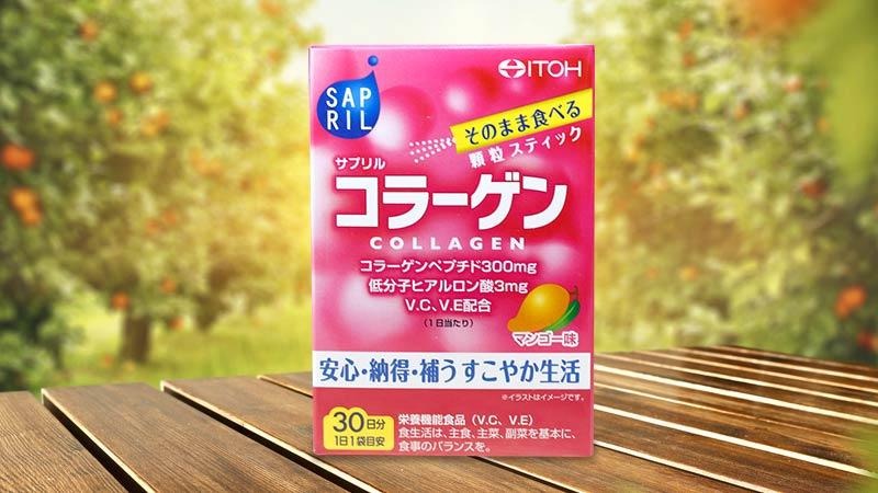 Bột Collagen dưỡng trắng da Itoh Sapril 30 gói