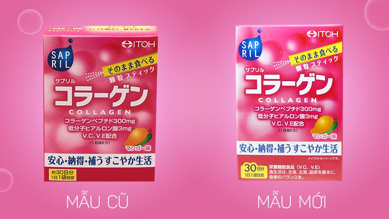 Bột Collagen dưỡng trắng da Itoh Sapril 30 gói