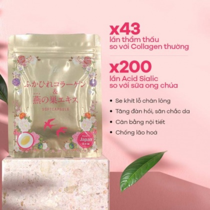 Viên uống collagen tươi chiết xuất tổ yến Pasode hiệu quả và an toàn