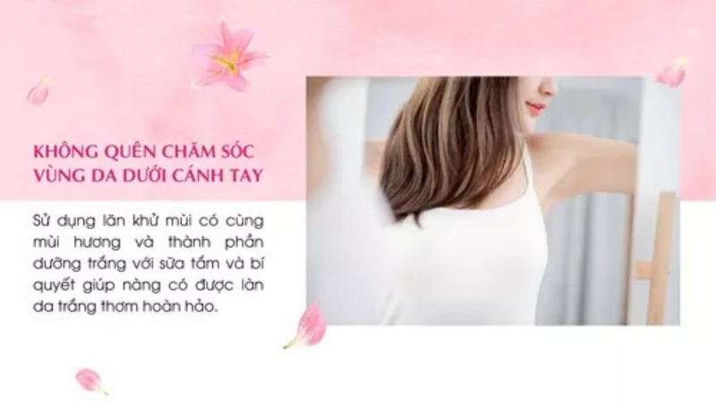 Không quên chăm sóc vùng da dưới cánh tay