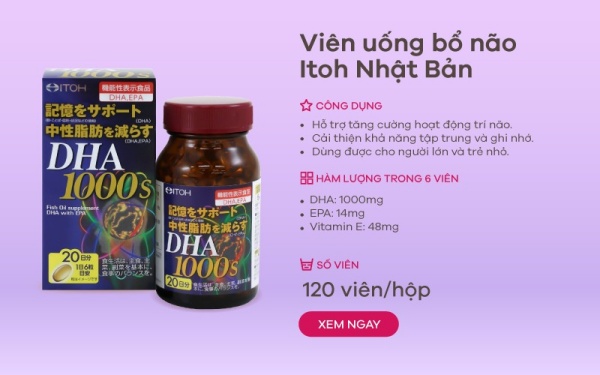 Dùng viên uống bổ não của Nhật Bản