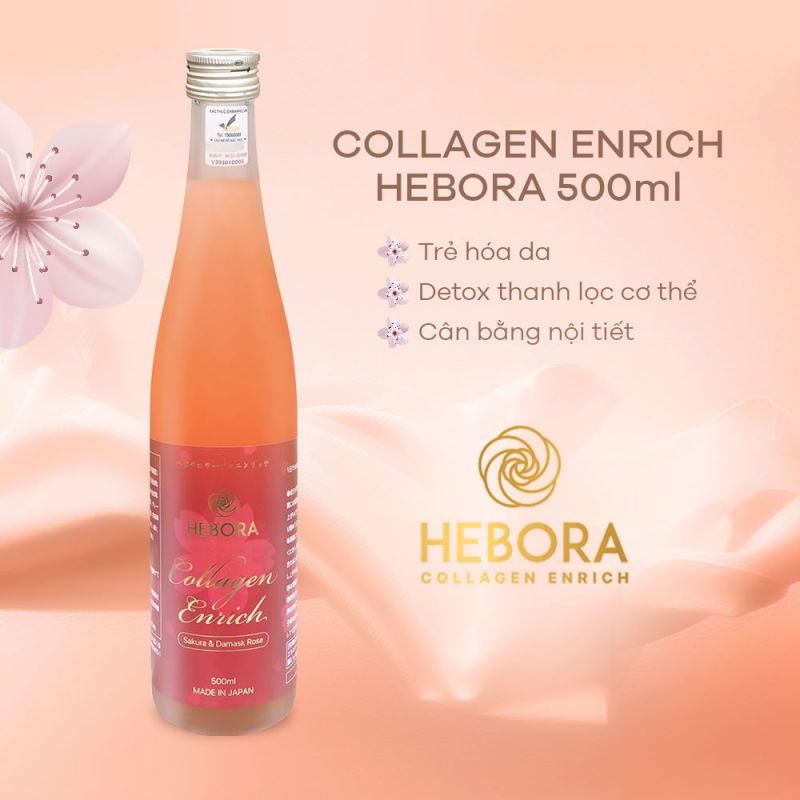 Nước uống Collagen Enrich Hebora 160.000mg là dòng collagen chăm sóc da nổi tiếng tại Nhật Bản.