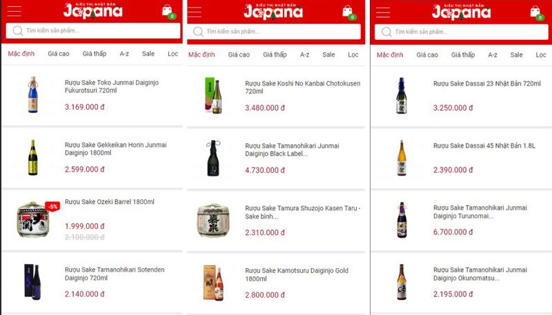 Các dòng rượu Sake Nhật cao cấp 