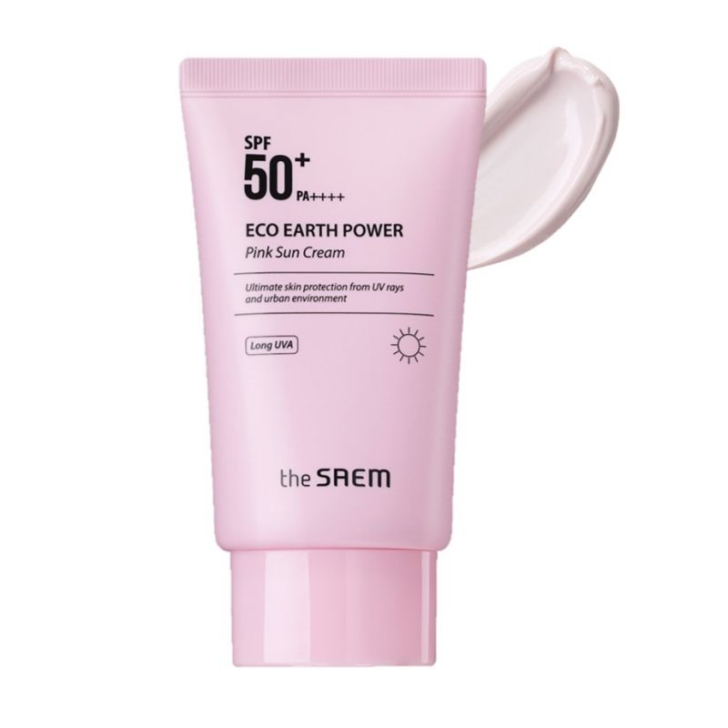 The Saem Eco Earth Power Pink Sun Cream SPF50+ phù hợp sử dụng cho da dầu mụn