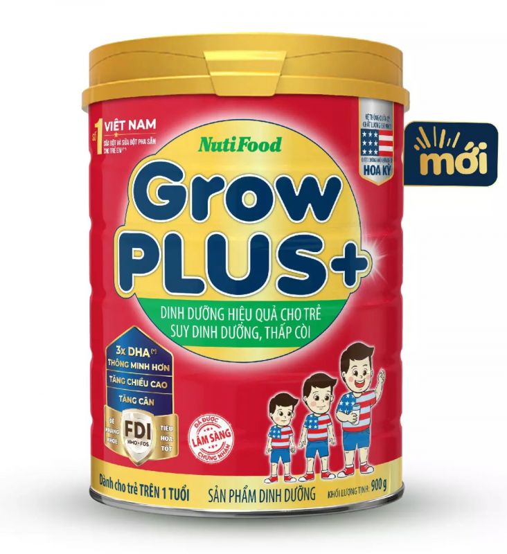 Nutifood Grow Plus là dòng sản phẩm sữa tăng chiều cao cho trẻ từ 1 tuổi trở lên.