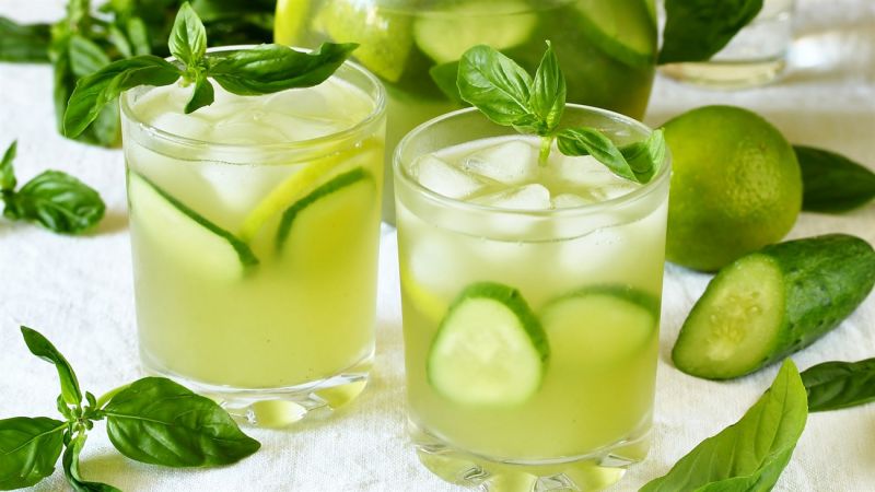 Detox chanh và dưa leo giảm cân