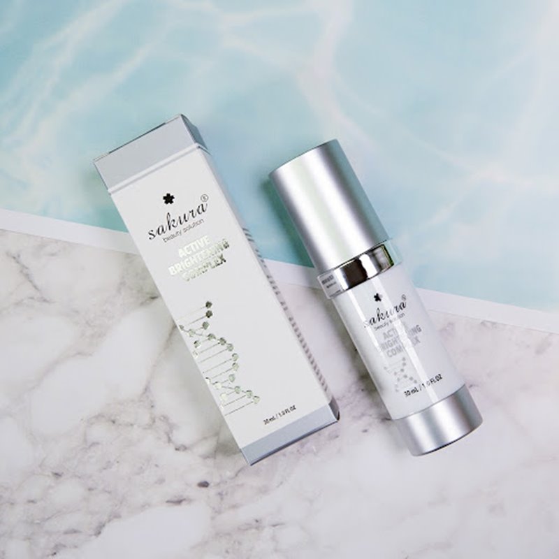 Enzyme trị nám, thâm mụn và dưỡng trắng da Sakura Active Brightening Complex