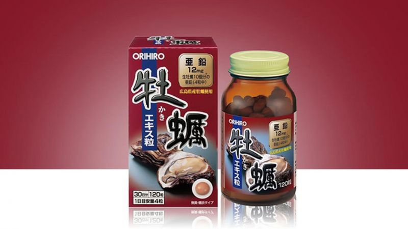 Viên uống hàu tươi Orihiro được yêu thích tại Nhật với công dụng cải thiện đời sống chăn gối ở nam giới