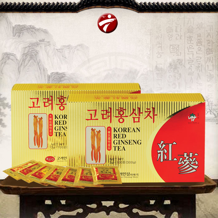 Trà hồng sâm Ginseng House Hàn Quốc có thành phần tinh chất hồng sâm 6 tuổi, giúp  tăng cường sức khỏe toàn diện