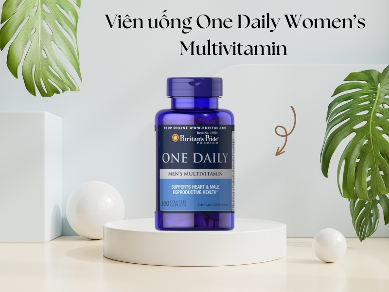 Viên uống One Daily Women’s Multivitamin được sản xuất bởi thương hiệu  Puritan’s Pride nổi tiếng hàng đầu tại Mỹ