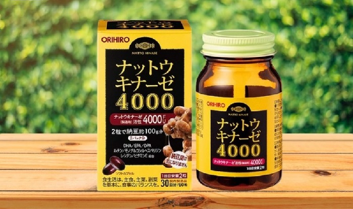 Viên uống chống đột quỵ Nattokinase 4000fu Orihiro Nhật Bản