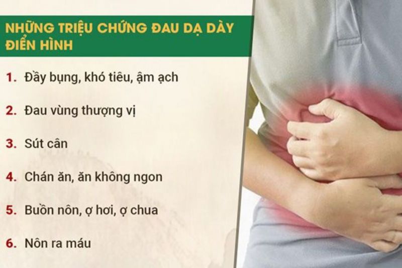 Triệu chứng của bệnh đau dạ dày