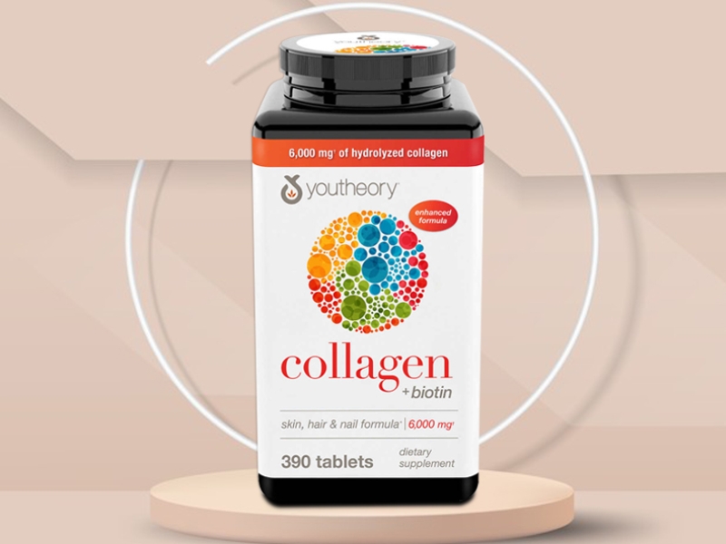 Viên uống Collagen Youtheory + Biotin là sản phẩm được sản xuất bởi thương hiệu Mỹ đình đám Youtheory