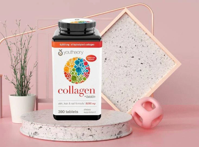 Collagen Youtheory có tác dụng chống lão hóa, cải thiện nếp nhăn hiệu quả