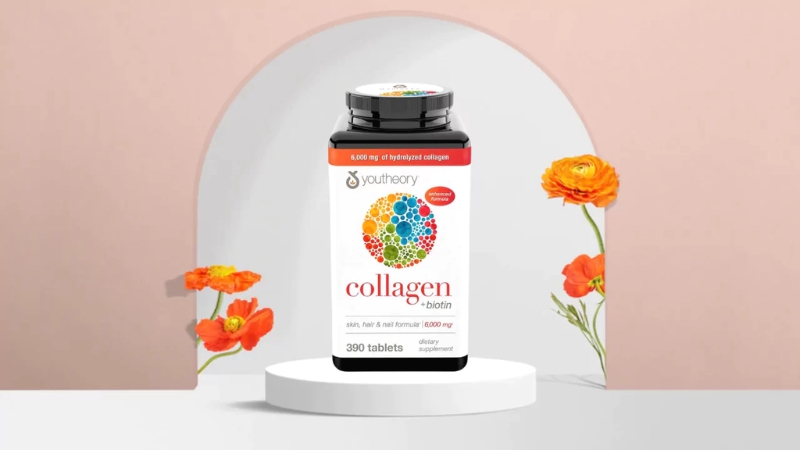  Collagen Mỹ Youtheory 390 viên cung cấp collagen, vitamin C, biotin và các acid amin thiết yếu cho cơ thể  