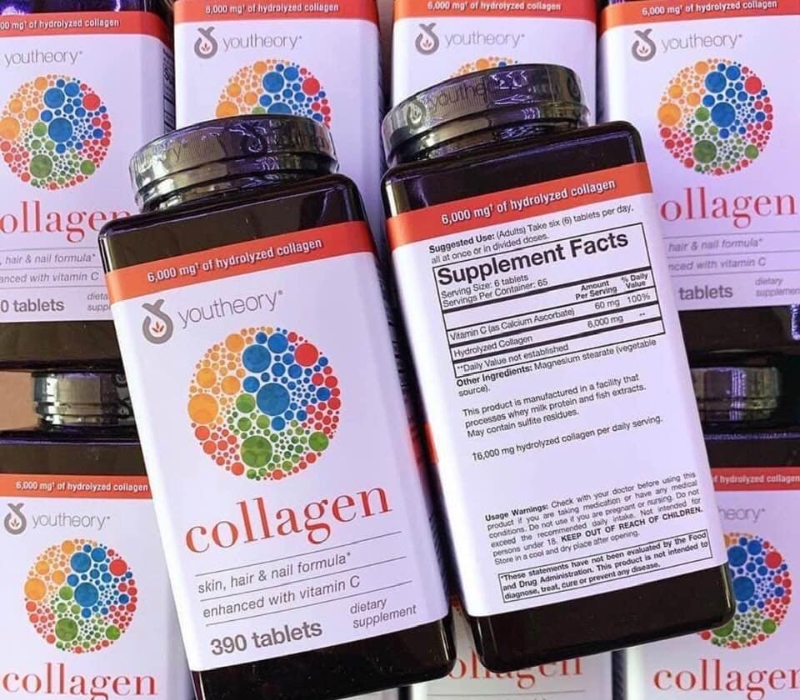 Youtheory Collagen Biotin 390 viên của Mỹ đem tới các công dụng nổi bật, vượt trội