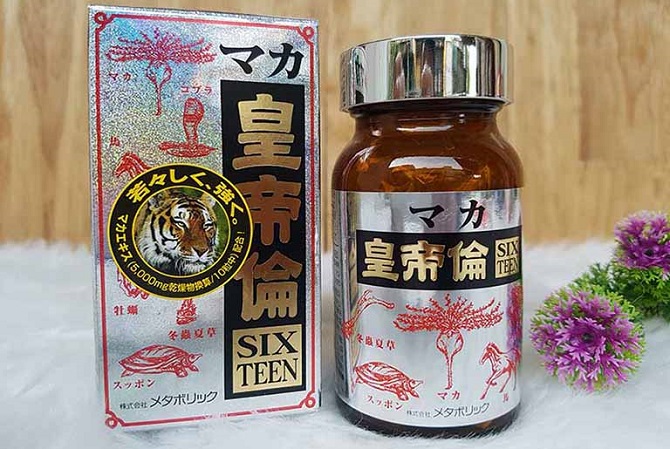 Viên uống Maka Sixteen cũng là thuốc bổ thận tráng dương của Nhật được nam giới tin dùng