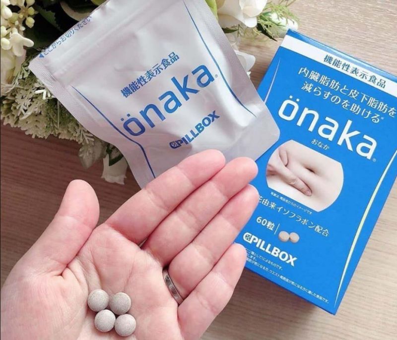 Review viên uống giảm mỡ bụng pillox Onaka 60 viên Nhật Bản có tốt không?