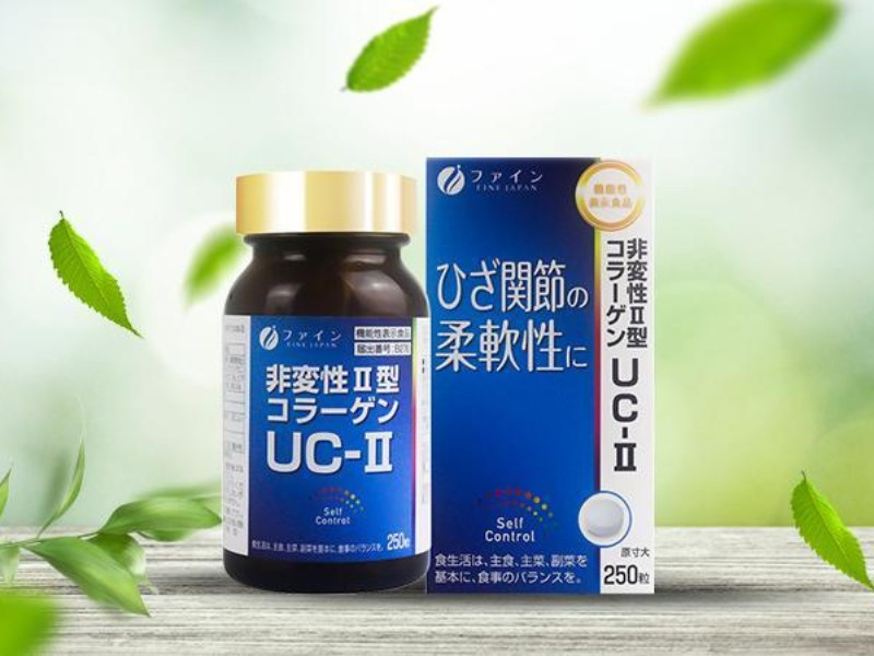 Collagen type 2 UC-II Fine Japan thành phần tự nhiên từ sụn cá mập, sụn gà, tôm giúp nuôi dưỡng xương khớp chắc khỏe và dẻo dai