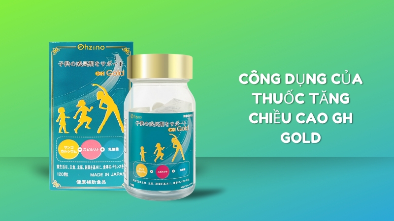 Thuốc tăng chiều cao GH Gold Nhật Bản giúp bổ sung hàm lượng canxi mà cơ thể thiếu hụt, từ đó phòng ngừa tình trạng loãng xương