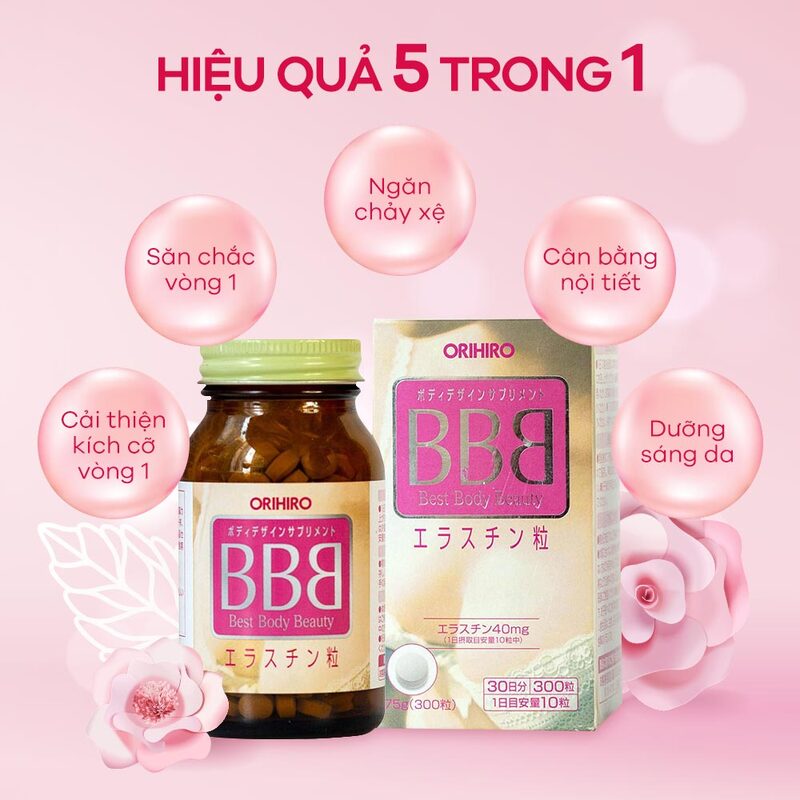 Viên uống BBB Orihiro thuộc thương hiệu Orihiro – Nhật Bản được nhiều chị em tin dùng