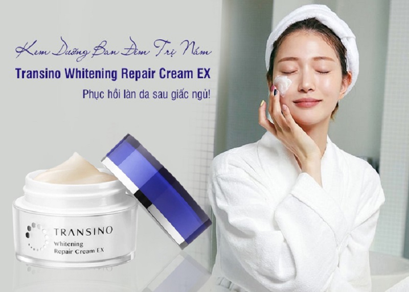 Kem dưỡng đêm trị nám Transino Whitening Repair Cream EX 35g