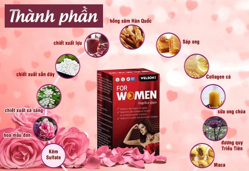 Viên uống cải thiện nội tiết tố nữ Welson For Women Hàn Quốc 60 viên