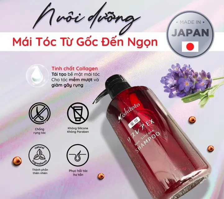 Dầu gội giảm rụng tóc, phục hồi hư tổn Aishitoto EX Shampoo 