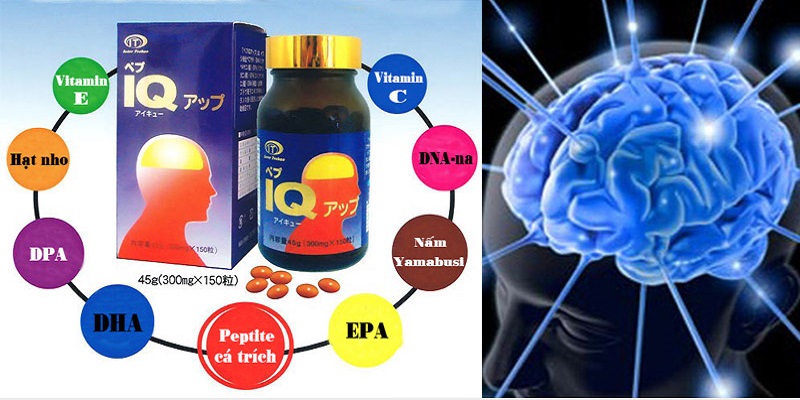 Viên uống bổ não tăng cường trí nhớ Pep IQ Up Inter Techno 150 viên