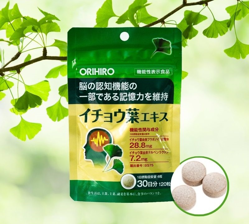 Viên uống bổ não Orihiro Gingko Biloba 120 viên