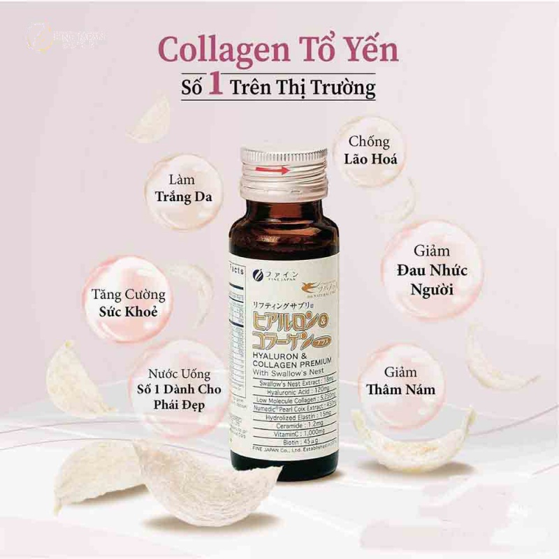 Uống 1 lọ collagen tổ yến mỗi ngày. Ảnh: Internet
