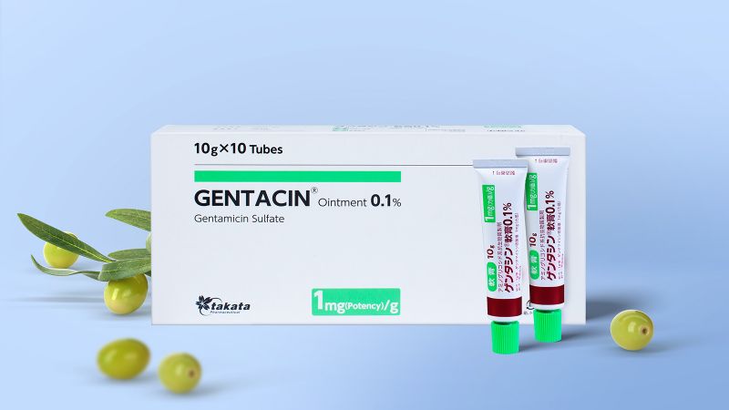 Kem trị sẹo Gentacin Ointment dùng được cho trẻ em. Ảnh: Internet