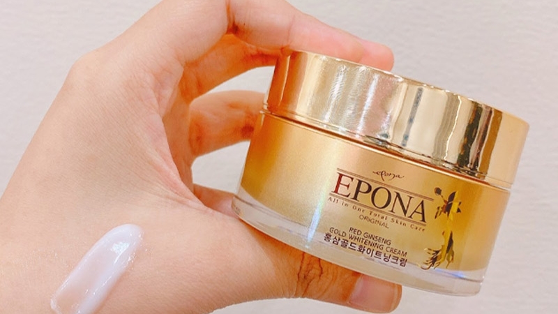 Kem dưỡng Epona Red Ginseng Gold Whitening Cream hứa hẹn mang lại nhiều hiệu quả tích cực cho làn da