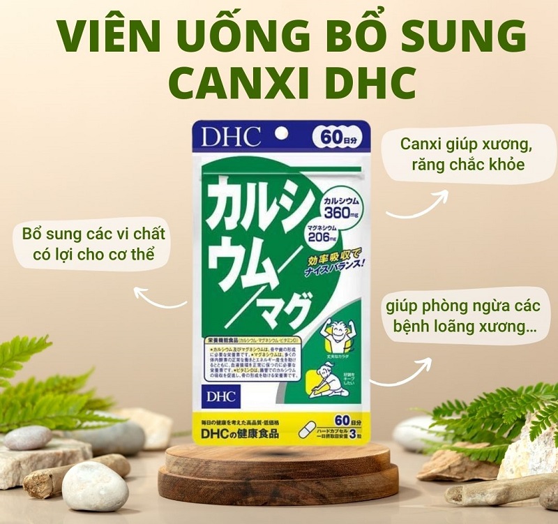 Viên uống bổ sung Canxi và Magie DHC 180 viên (60 ngày)