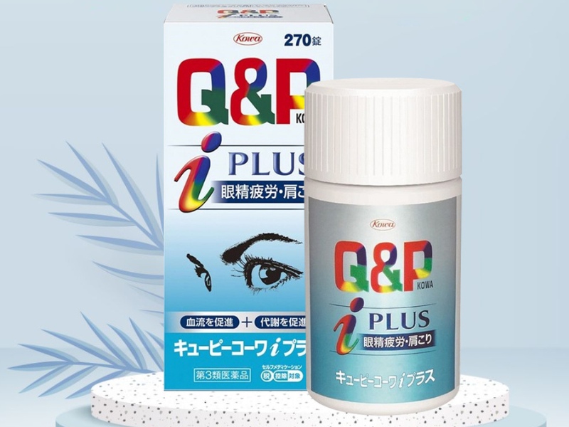 Benfotiamine B1, L-Aspartic, chiết xuất từ tỏi trong Q&P Kowa I Plus có tác dụng lưu thông máu, phục hồi mỏi mắt và cải thiện thị lực cho người già