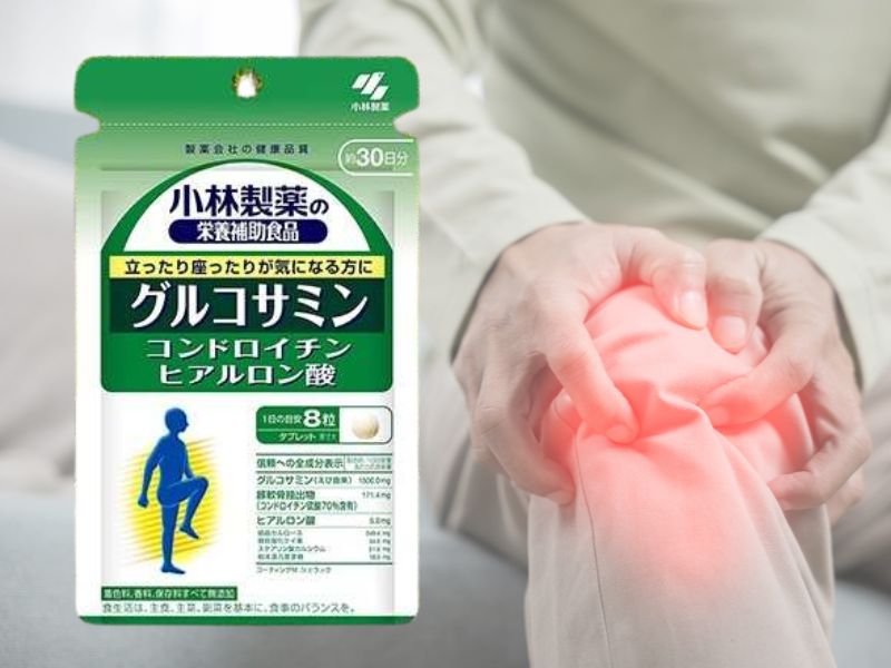 Glucosamine, Chondroitin, Canxi trong viên uống bổ xương khớp Kobayashi giúp xoa dịu các cơn đau khớp do tuổi già hoặc vận động mạnh.