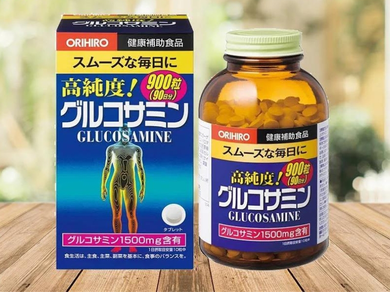 Viên uống bổ xương khớp, giảm đau nhức, chống khô khớp của Nhật Bản Glucosamine Orihiro. 