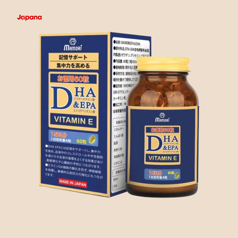 Viên uống hỗ trợ trí não Mamori DHA&EPA 60 viên