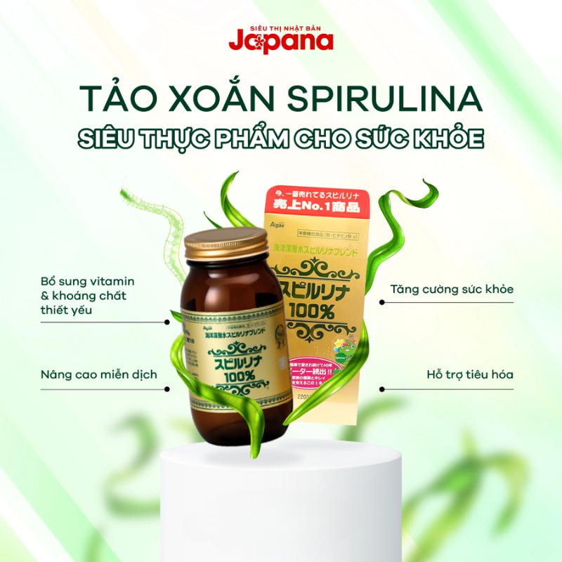 Tảo xoắn Spirulina Japan Algae Nhật Bản