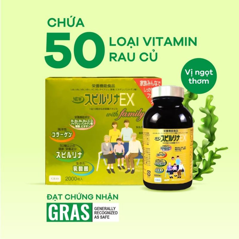  Tảo vàng cao cấp Spirulina EX